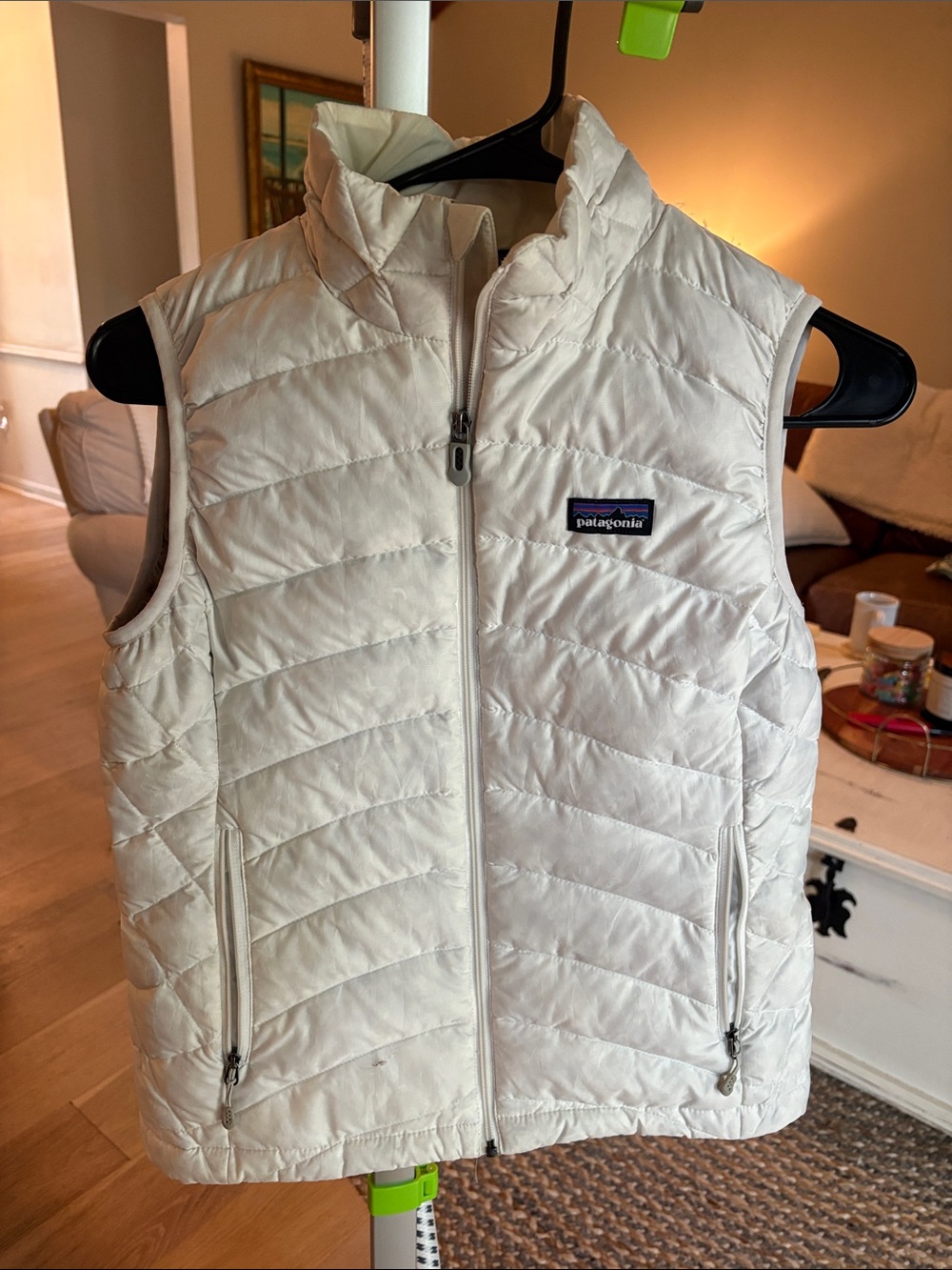 Patagonia Off-White Quilted Down Vest